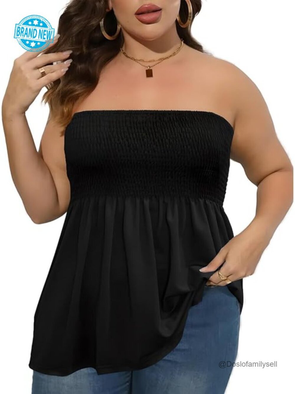Strapless Elastic Bandeau Tube Top Sleeveless Stretchy Summer Top